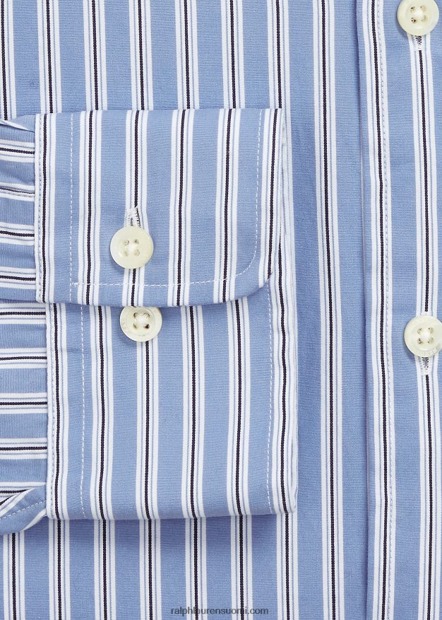 Ralph Lauren miehet morehouse-kokoelman monogrammipaita 0Z24ZR1282 sininen/laivasto