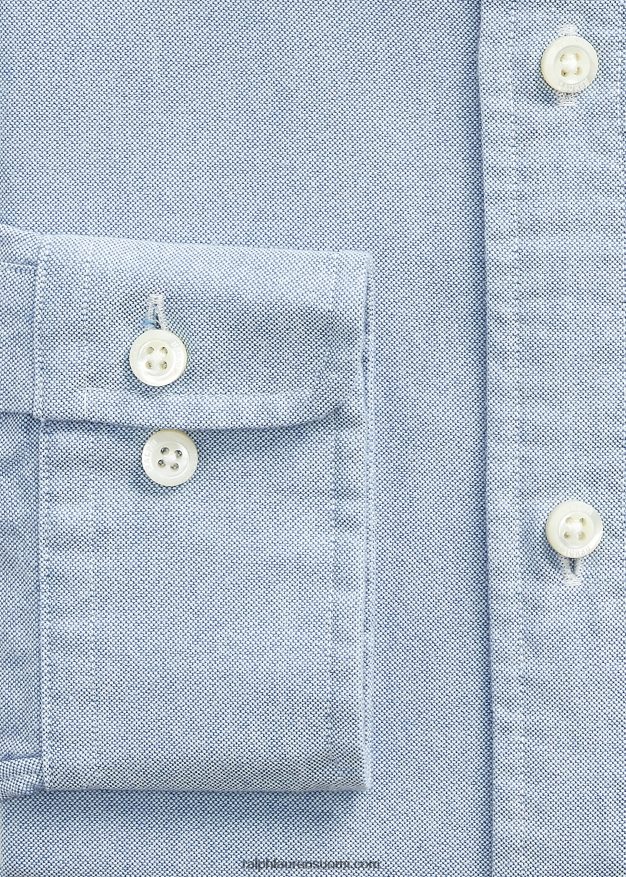 Ralph Lauren miehet morehouse-kokoelman monogrammipaita 0Z24ZR1283 sininen