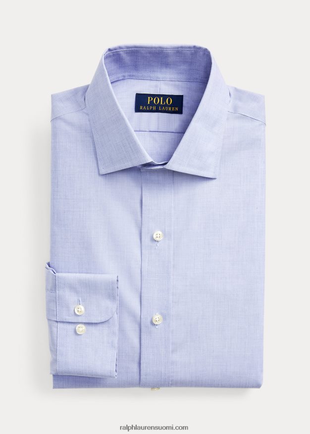 Ralph Lauren miehet regent custom fit popliinipaita 0Z24ZR821 vaaleansininen/valkoinen