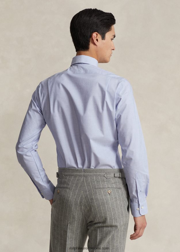 Ralph Lauren miehet regent custom fit popliinipaita 0Z24ZR821 vaaleansininen/valkoinen