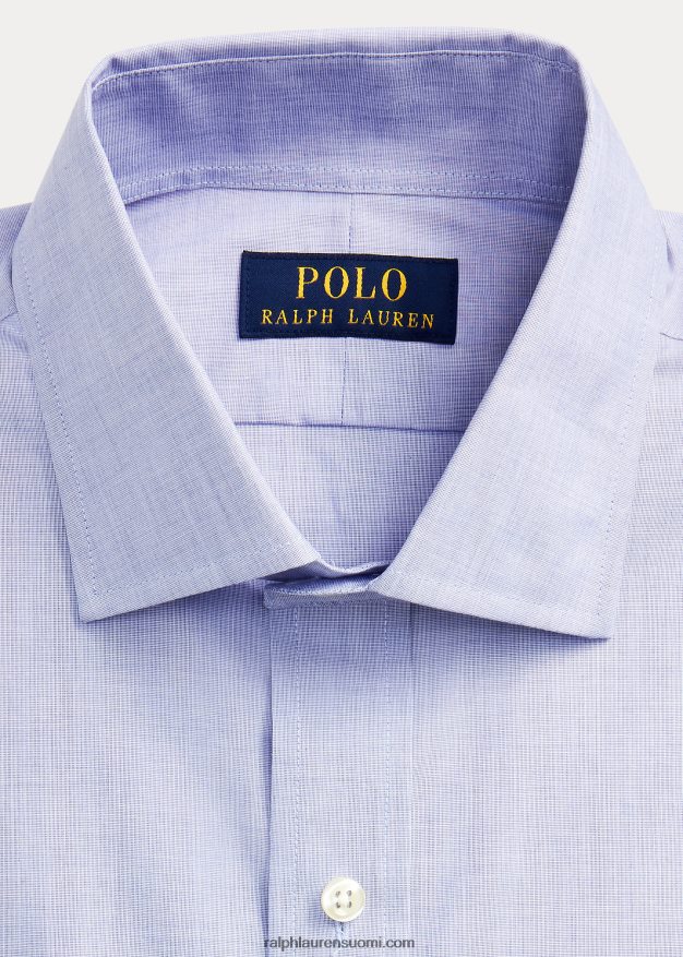Ralph Lauren miehet regent custom fit popliinipaita 0Z24ZR821 vaaleansininen/valkoinen