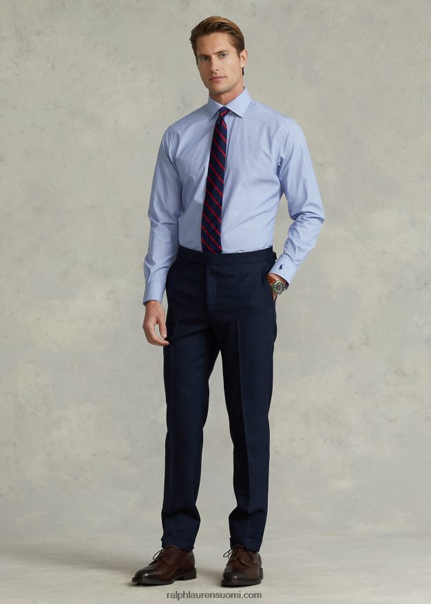 Ralph Lauren miehet regent custom fit popliinipaita 0Z24ZR8482 sininen