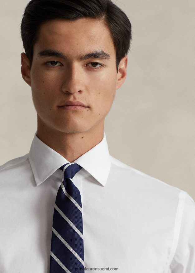 Ralph Lauren miehet regent slim fit popliini ranskalainen mansettipaita 0Z24ZR680 valkoinen