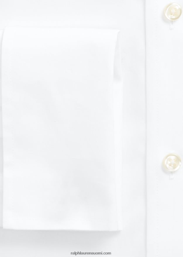 Ralph Lauren miehet regent slim fit popliini ranskalainen mansettipaita 0Z24ZR680 valkoinen