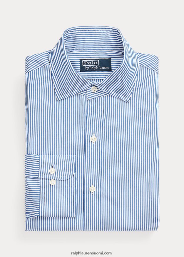 Ralph Lauren miehet regent slim fit raidallinen popliinipaita 0Z24ZR1263 koboltinsininen/valkoinen