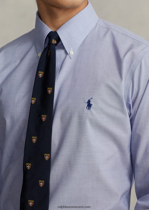 Ralph Lauren miehet slim fit popliinipaita 0Z24ZR1011 vaaleansininen/valkoinen
