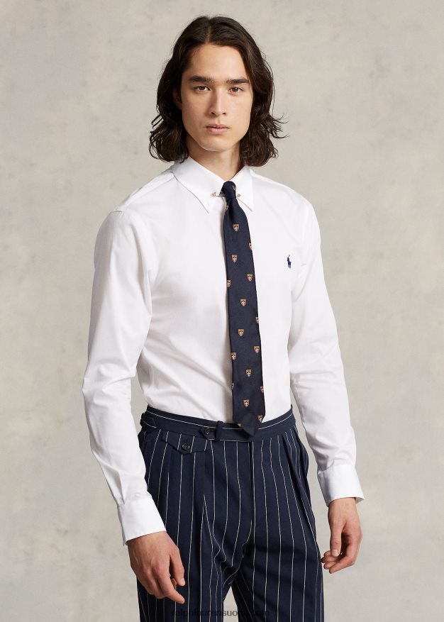 Ralph Lauren miehet slim fit popliinipaita 0Z24ZR651 valkoinen