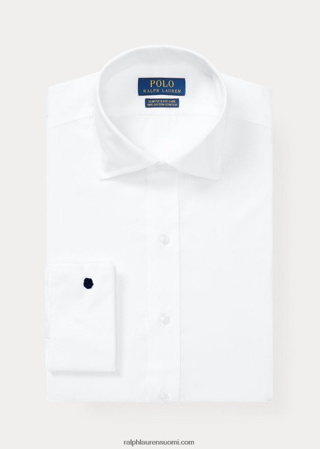 Ralph Lauren miehet slim fit ranskalainen mansettipaita 0Z24ZR427 valkoinen