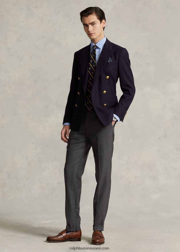 Ralph Lauren miehet slim fit ruudullinen suorituskyky paita 0Z24ZR1260 5497 sininen/valkoinen monitoimi