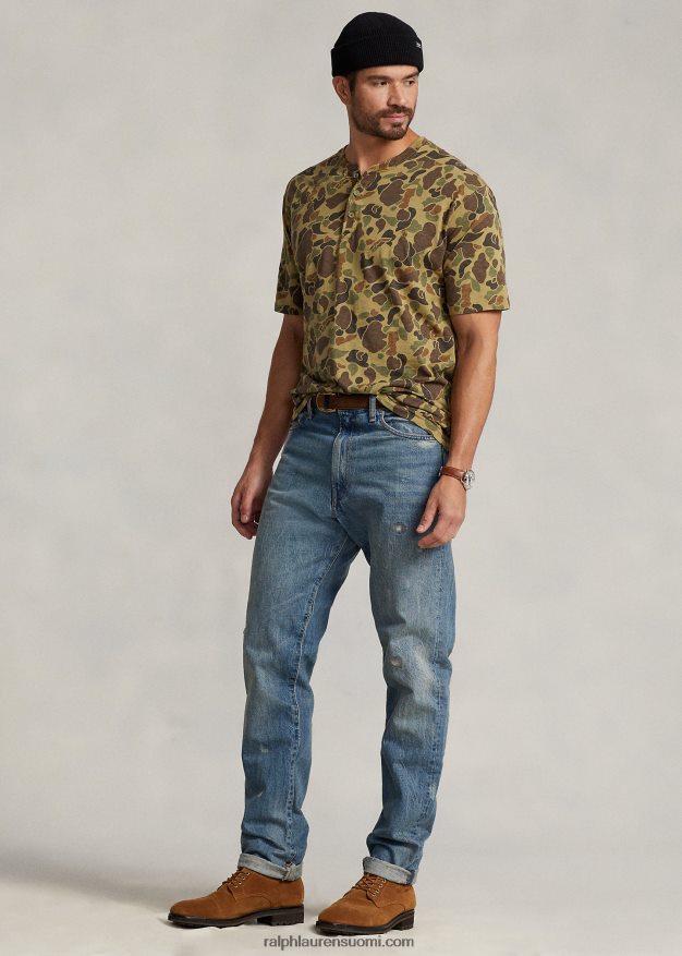 Ralph Lauren miehet jersey henley paita 0Z24ZR1398 sammakko camo