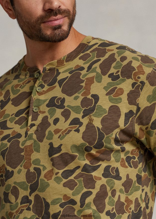 Ralph Lauren miehet jersey henley paita 0Z24ZR1398 sammakko camo