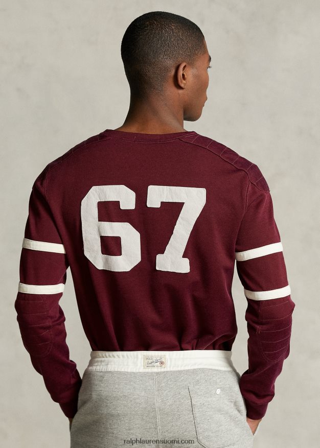 Ralph Lauren miehet morehouse-kokoelman jalkapallopaita 0Z24ZR1273 klassinen viini