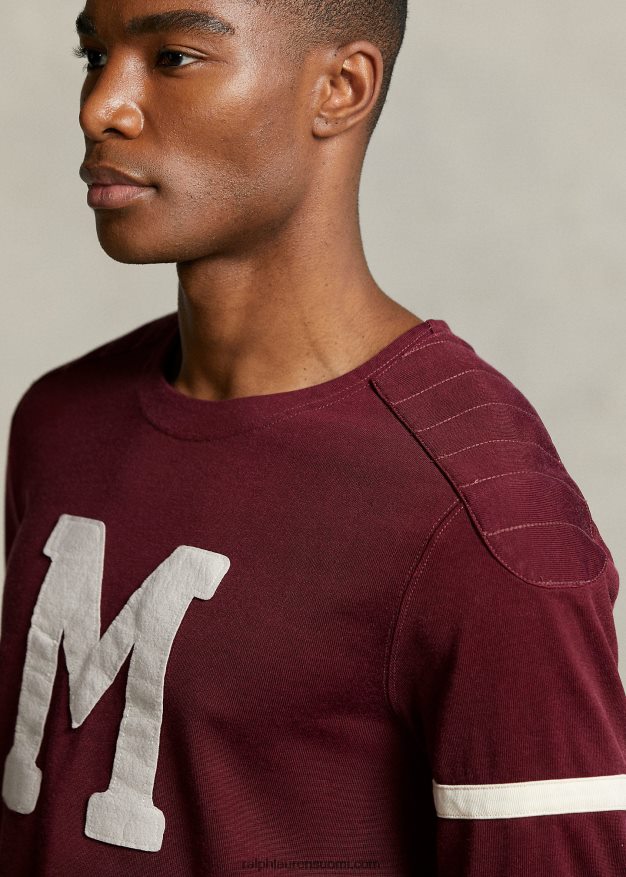 Ralph Lauren miehet morehouse-kokoelman jalkapallopaita 0Z24ZR1273 klassinen viini
