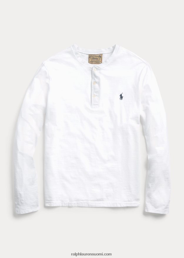 Ralph Lauren miehet slub jersey henley paita 0Z24ZR1333 valkoinen
