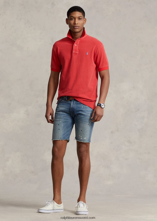 Ralph Lauren miehet alkuperäinen istuva mesh poolopaita 0Z24ZR875 viesti punainen