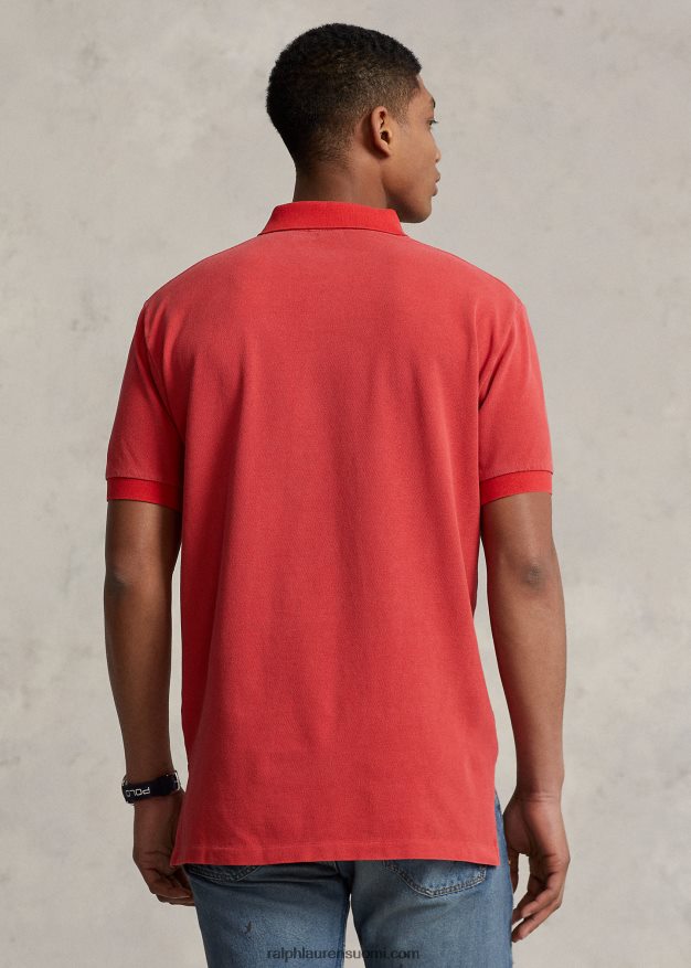 Ralph Lauren miehet alkuperäinen istuva mesh poolopaita 0Z24ZR875 viesti punainen