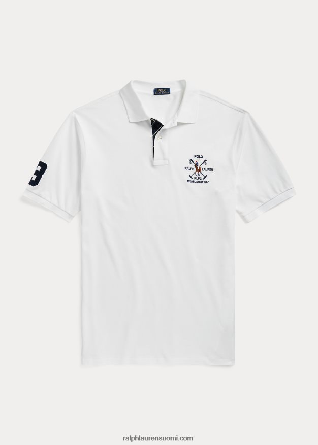 Ralph Lauren miehet crest mesh -poolopaita 0Z24ZR1602 valkoinen