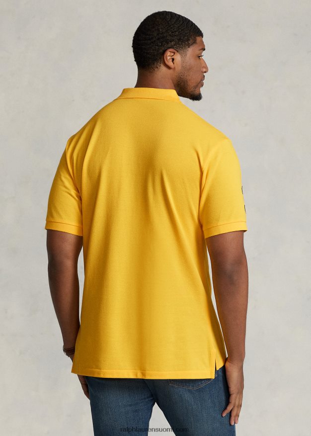 Ralph Lauren miehet crest mesh -poolopaita 0Z24ZR1603 keltaevä