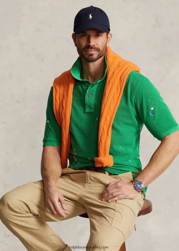 Ralph Lauren miehet distressed mesh poolopaita 0Z24ZR1390 varsi