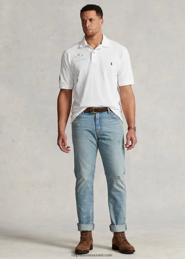 Ralph Lauren miehet graafinen verkkopaita 0Z24ZR1372 klassinen oxford valkoinen