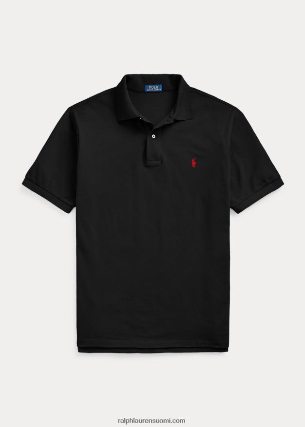 Ralph Lauren miehet ikoninen mesh-poolopaita 0Z24ZR1816 musta punainen