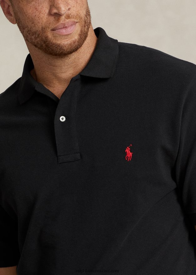 Ralph Lauren miehet ikoninen mesh-poolopaita 0Z24ZR1816 musta punainen