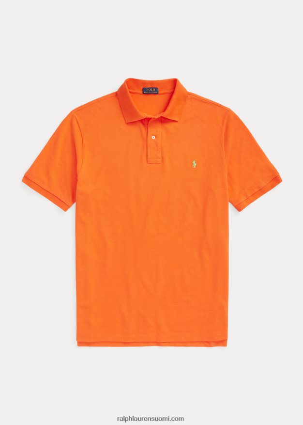 Ralph Lauren miehet ikoninen mesh-poolopaita 0Z24ZR1823 lomakeskuksen oranssi