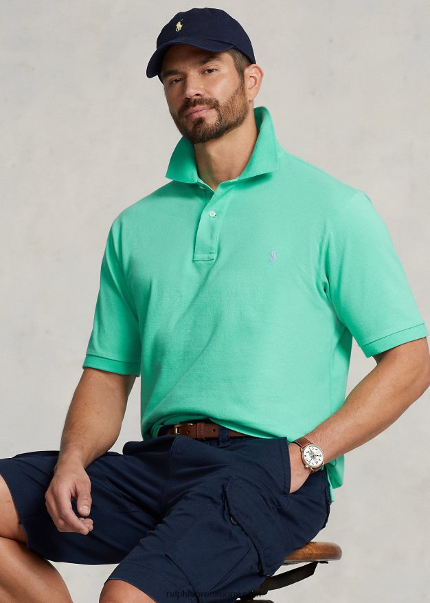 Ralph Lauren miehet ikoninen mesh-poolopaita 0Z24ZR1824 auringonlaskun vihreä