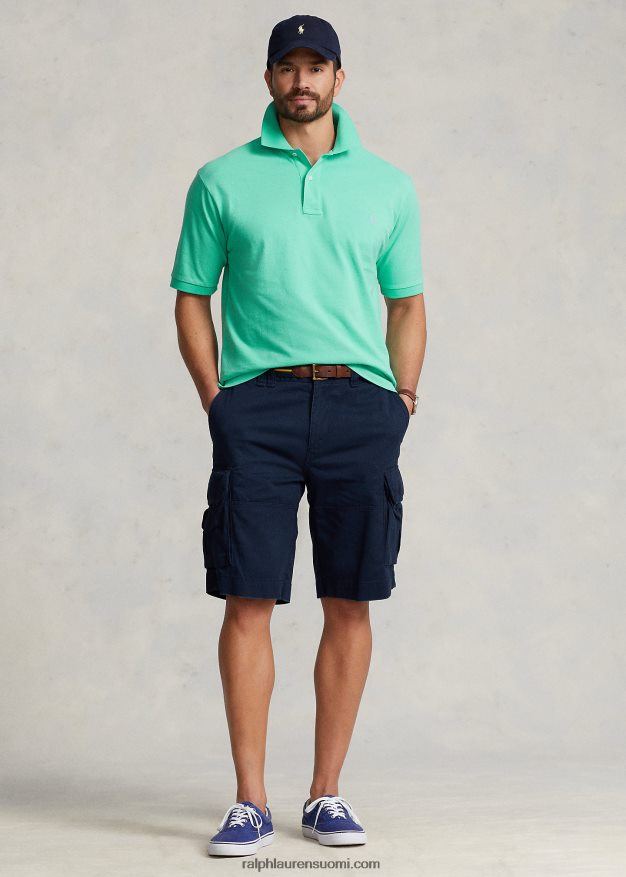 Ralph Lauren miehet ikoninen mesh-poolopaita 0Z24ZR1824 auringonlaskun vihreä