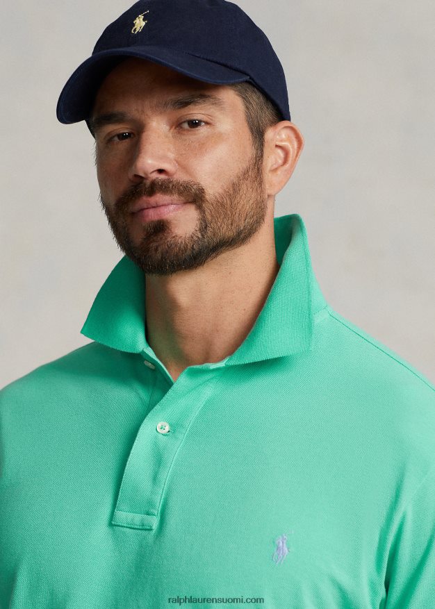 Ralph Lauren miehet ikoninen mesh-poolopaita 0Z24ZR1824 auringonlaskun vihreä