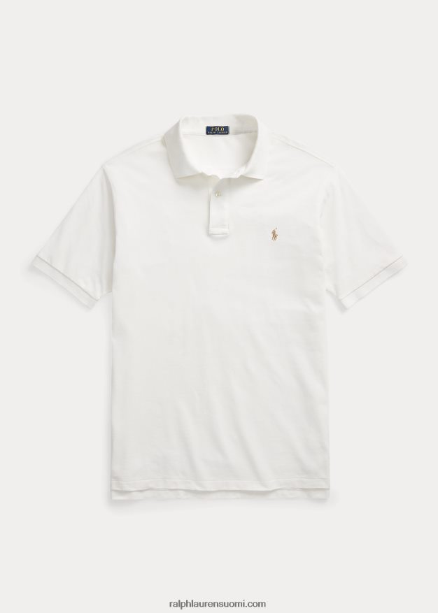 Ralph Lauren miehet ikoninen mesh-poolopaita 0Z24ZR1825 kannenpesuaine valkoinen