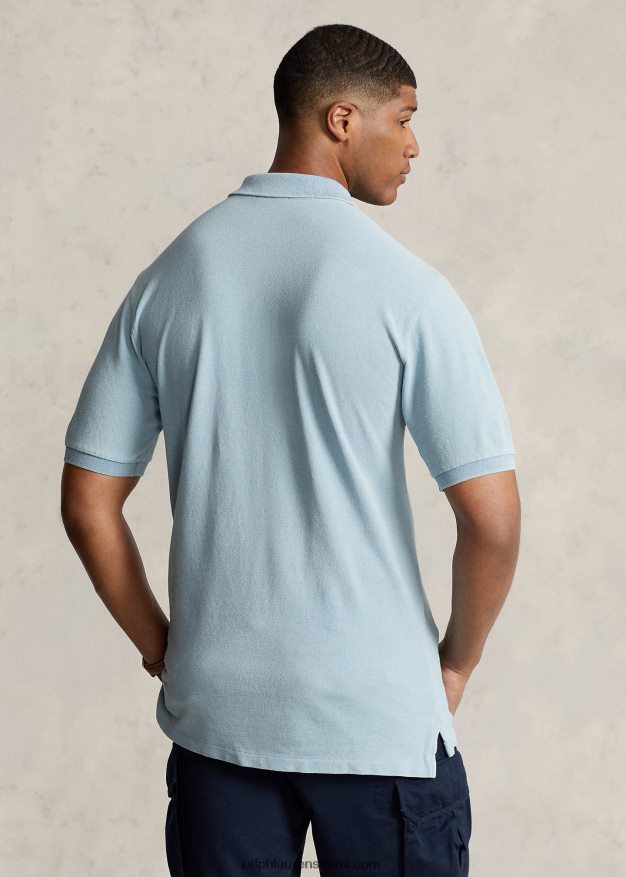 Ralph Lauren miehet ikoninen mesh-poolopaita 0Z24ZR1826 vaalea indigo