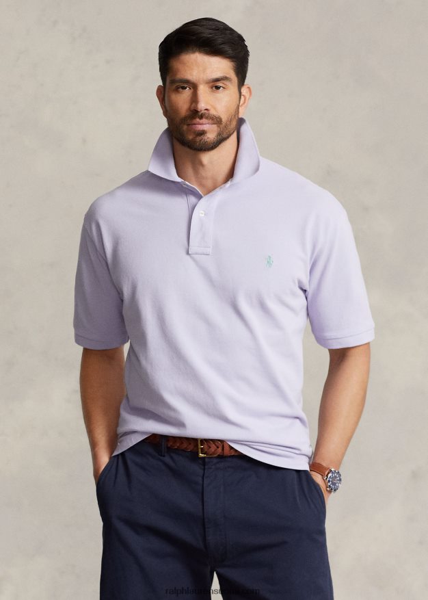 Ralph Lauren miehet ikoninen mesh-poolopaita 0Z24ZR1828 kukka violetti