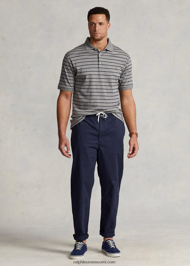 Ralph Lauren miehet interlock poolopaita 0Z24ZR1425 metallinharmaa/laivasto