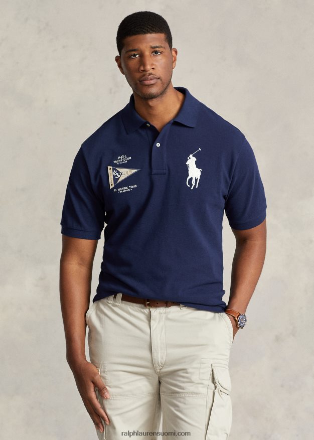 Ralph Lauren miehet iso poniverkkopaita 0Z24ZR8680 newportin laivasto