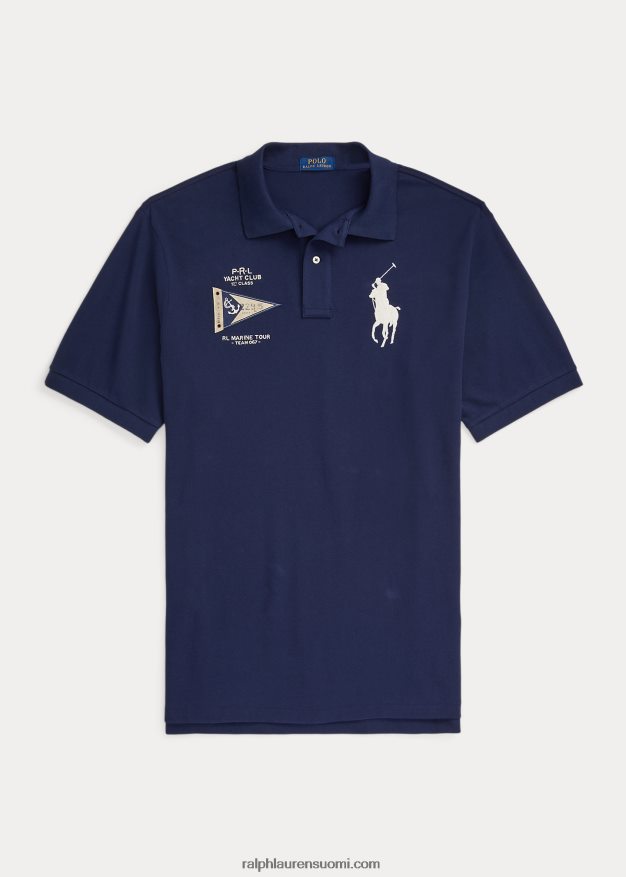 Ralph Lauren miehet iso poniverkkopaita 0Z24ZR8680 newportin laivasto