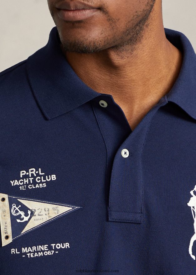 Ralph Lauren miehet iso poniverkkopaita 0Z24ZR8680 newportin laivasto