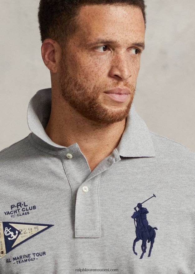 Ralph Lauren miehet iso poniverkkopaita 0Z24ZR8681 ja kanervan päällä