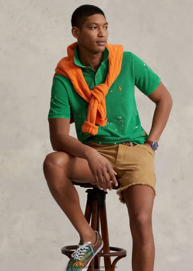 Ralph Lauren miehet klassinen istuva distressed mesh -poolopaita 0Z24ZR1181 varsi