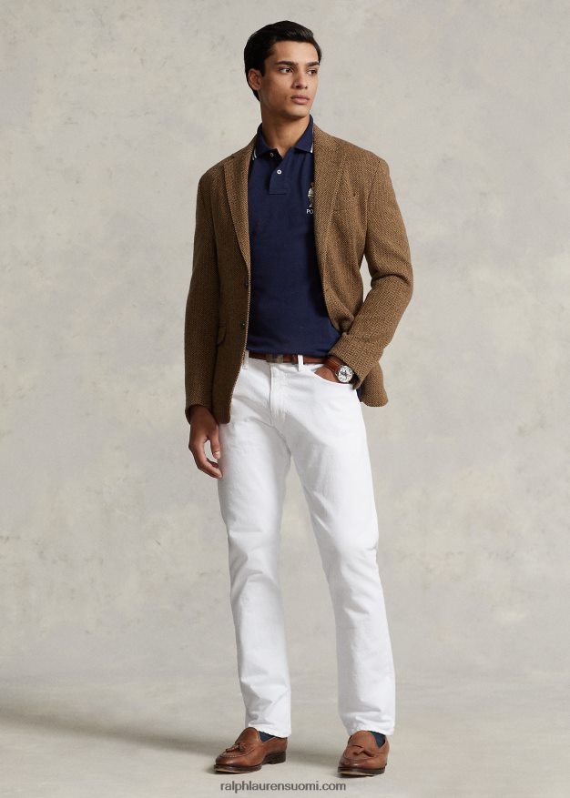 Ralph Lauren miehet klassinen istuva poolo bear mesh poolopaita 0Z24ZR620 risteily laivaston preppy bear