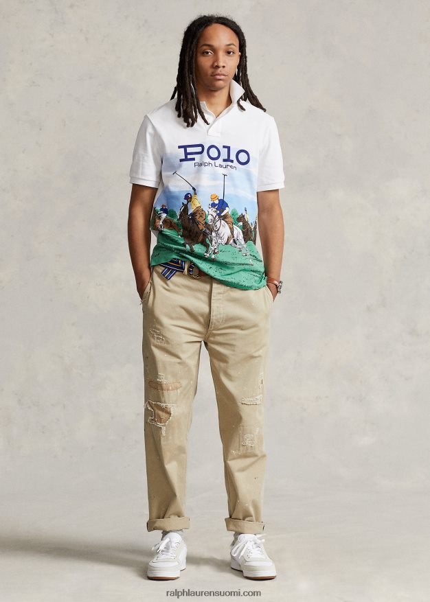 Ralph Lauren miehet klassinen istuva poolopaita 0Z24ZR8606 klubi maisema