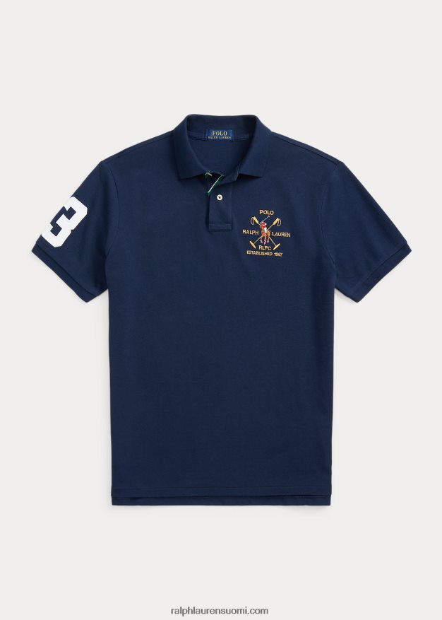 Ralph Lauren miehet klassinen istuvuus crest mesh -poolopaita 0Z24ZR886 risteilylaivasto