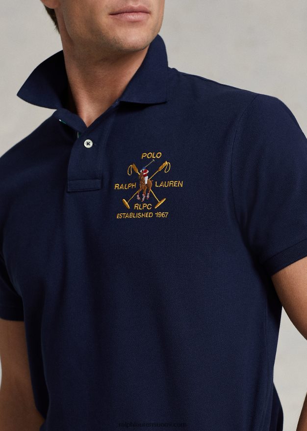 Ralph Lauren miehet klassinen istuvuus crest mesh -poolopaita 0Z24ZR886 risteilylaivasto