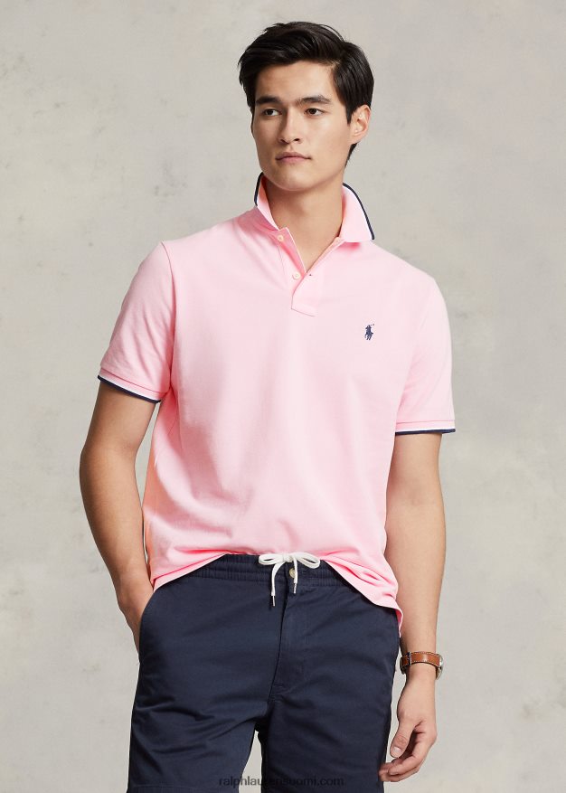 Ralph Lauren miehet klassinen istuvuus mesh-poolopaita 0Z24ZR583 karmelin pinkki