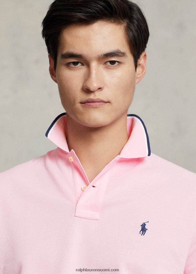 Ralph Lauren miehet klassinen istuvuus mesh-poolopaita 0Z24ZR583 karmelin pinkki