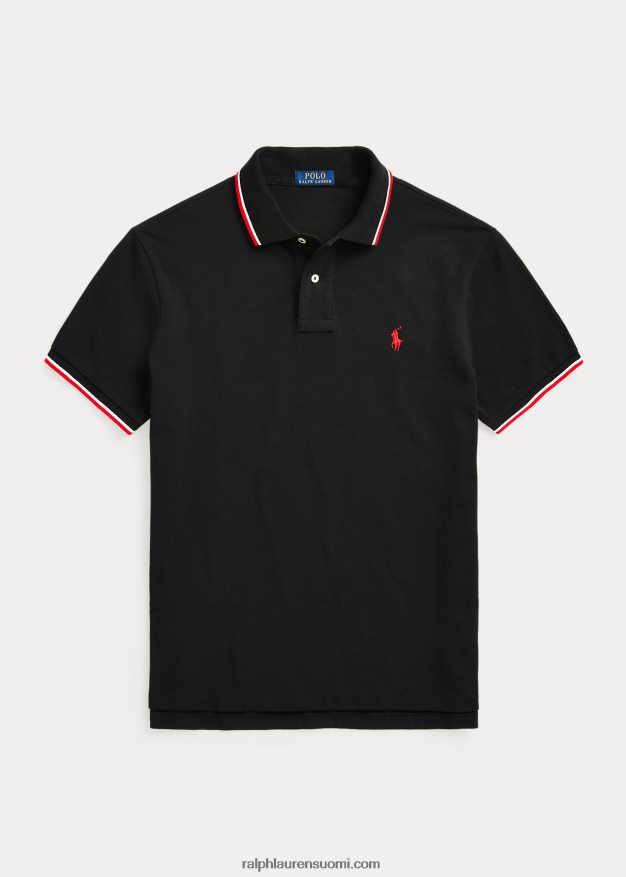 Ralph Lauren miehet klassinen istuvuus mesh-poolopaita 0Z24ZR586 musta