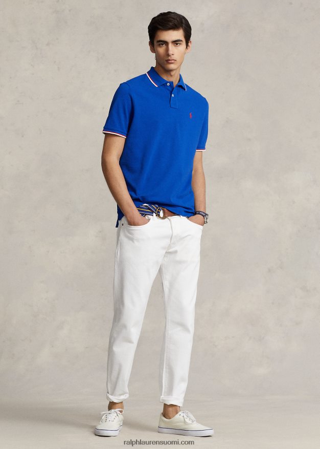 Ralph Lauren miehet klassinen istuvuus mesh-poolopaita 0Z24ZR587 Tyynenmeren kuninkaallinen