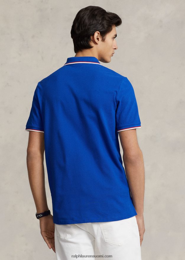 Ralph Lauren miehet klassinen istuvuus mesh-poolopaita 0Z24ZR587 Tyynenmeren kuninkaallinen
