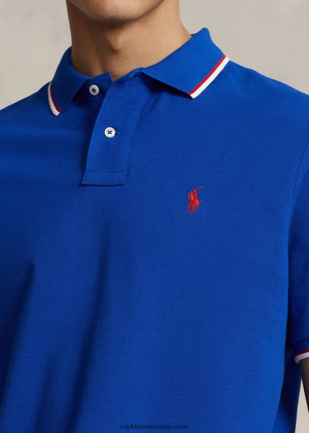 Ralph Lauren miehet klassinen istuvuus mesh-poolopaita 0Z24ZR587 Tyynenmeren kuninkaallinen