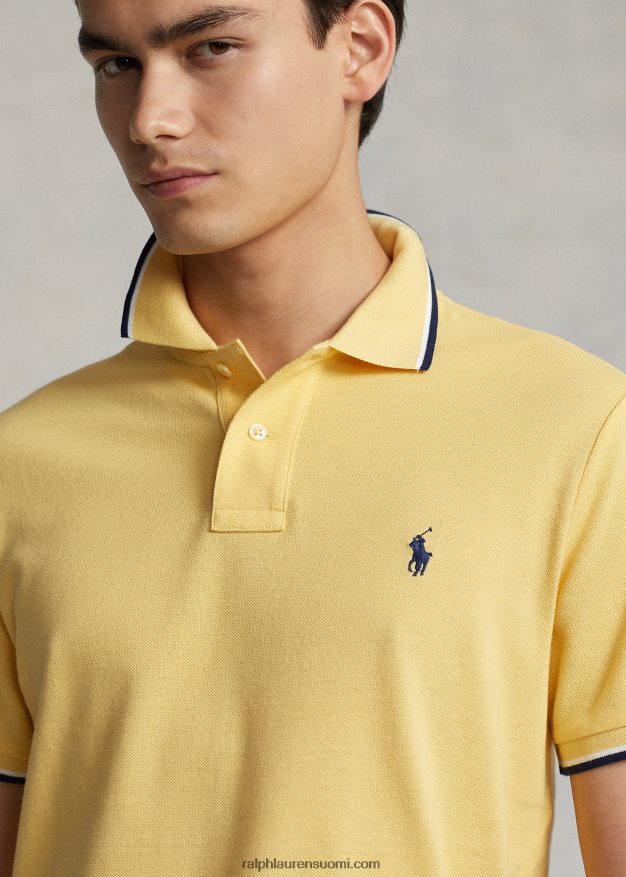 Ralph Lauren miehet klassinen istuvuus mesh-poolopaita 0Z24ZR588 maissin keltainen